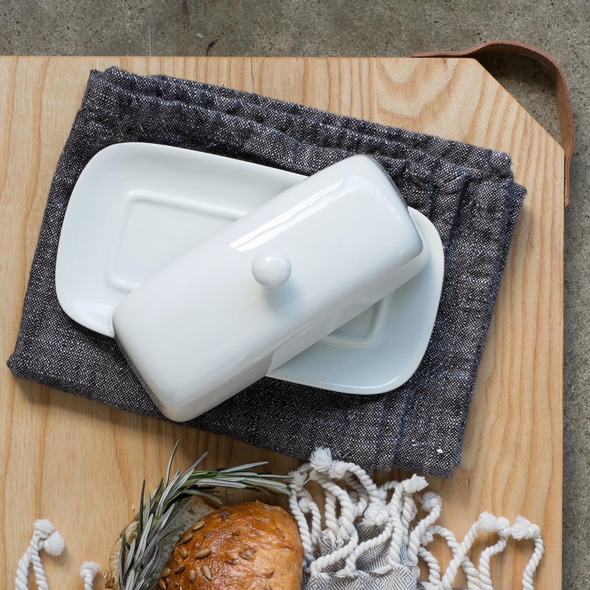 DANICA- Rectangular Butter Dish White