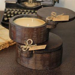HIMALAYAN CANDLE - HINGE LID TOBACCO BARK
