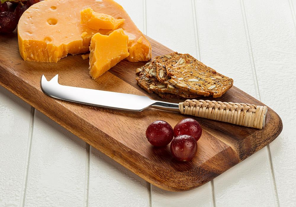 ABBOTT- Rattan Handle Cheese Knife