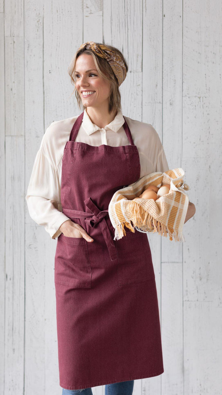 DANICA Wine Heirloom Stonewash Apron | Bigley Shoes and Clothing