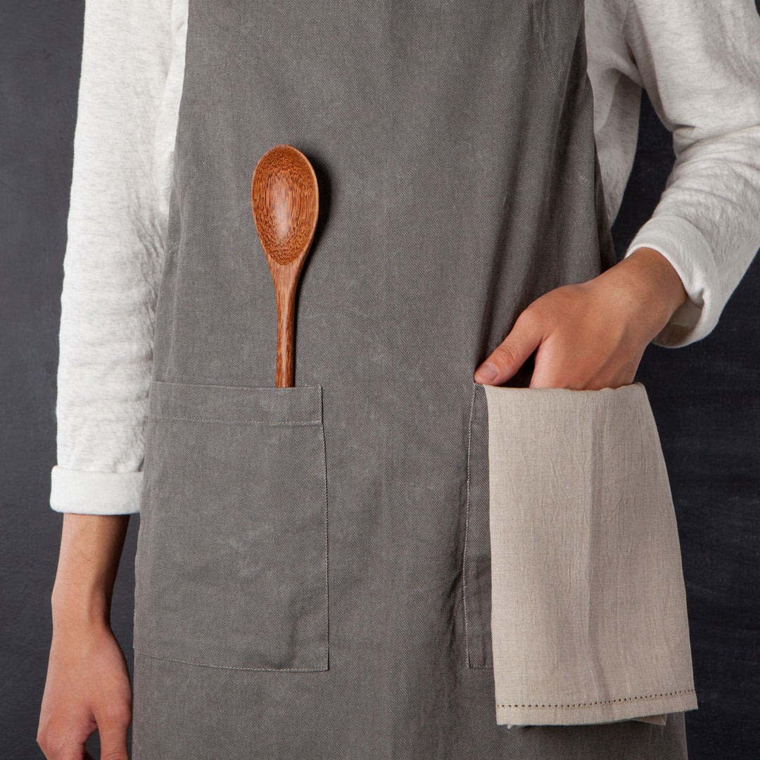 DANICA- Shadow Gray Stonewash Apron