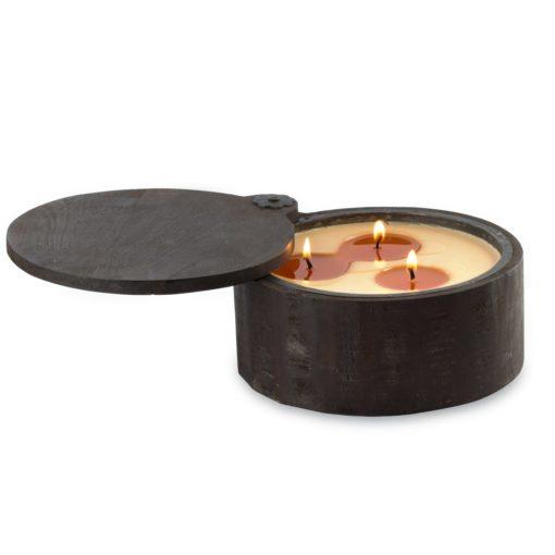HIMALAYAN CANDLE - HINGE LID TOBACCO BARK