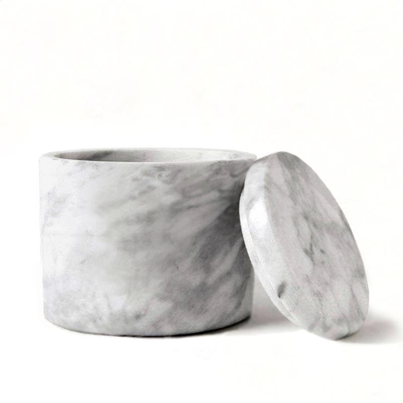 NATURAL LIVING-  MARBLE DECO JAR