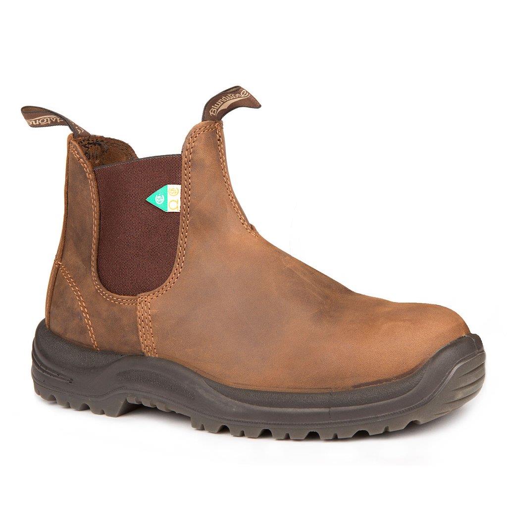 BLUNDSTONE- MEN'S 164- WORK & SAFETY BOOT CRAZY HORSE BROWN