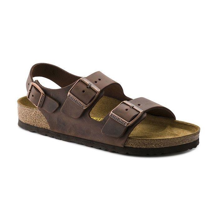 BIRKENSTOCK - MEN'S MILANO OILED LEATHER SANDAL